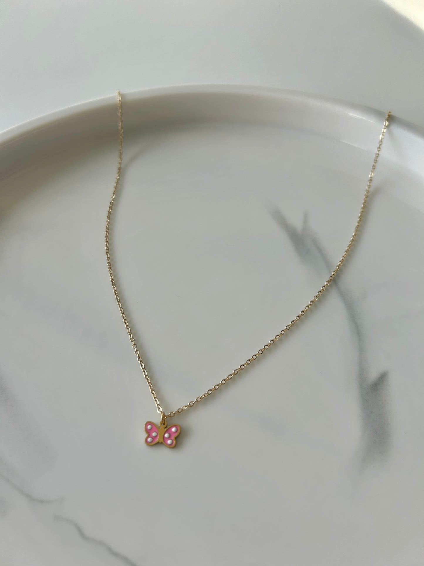Collier PAPILLON ROSE KIDS