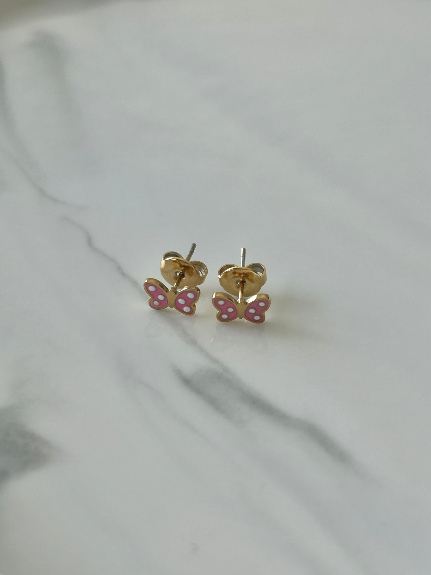 Boucles d'oreilles PAPILLON ROSE KIDS
